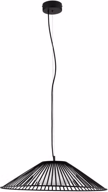 Netlighting Brume 60cm Wire Frame Pendant Light in Matt Black with Opal LED, 21W, 963lm, 3000K