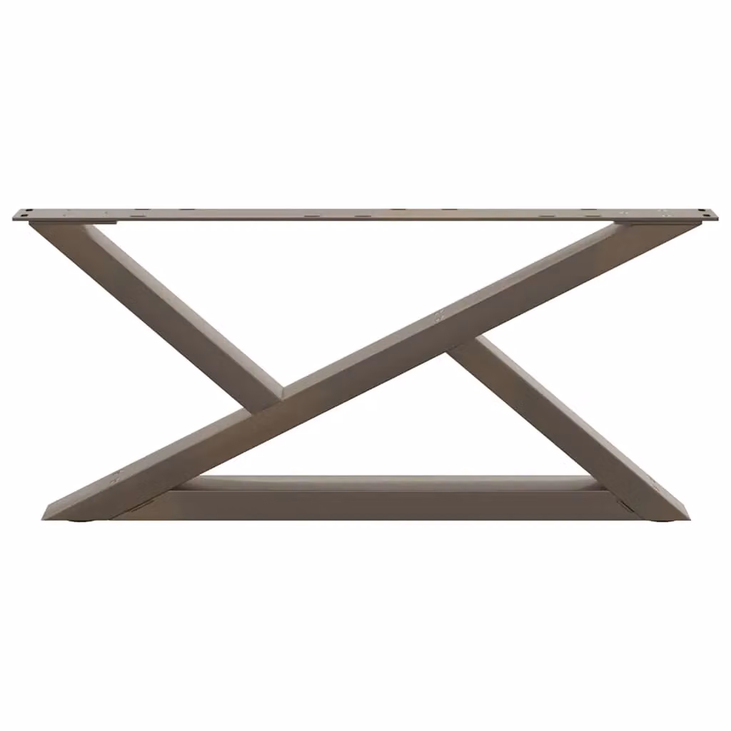Berkfield Home Steel Coffee Table Legs, 2 Pieces, Brown, H: 70 cm, W: 30 cm – 2