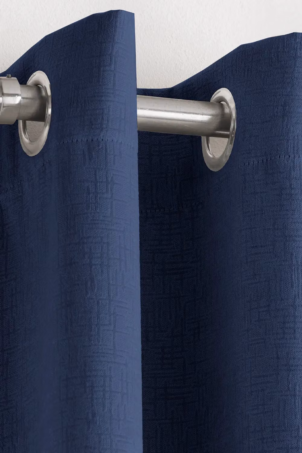 Enhanced Living Vogue Navy Eyelet Thermal Noise Reducing Dim Out Curtains Pair, W: 168 cm, H: 137 cm – 2
