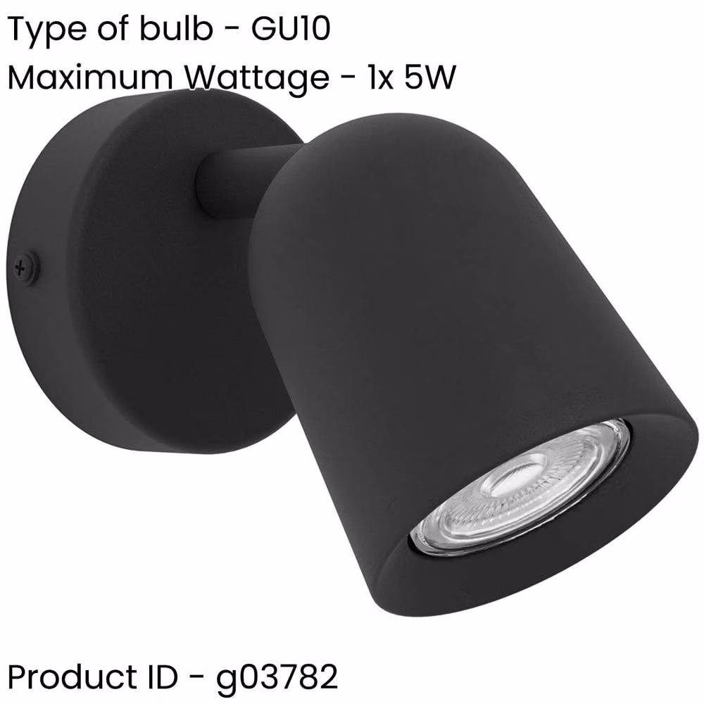 Loops 2 Pack Black LED Ceiling Spotlight with Replaceable GU10 Bulbs – 2