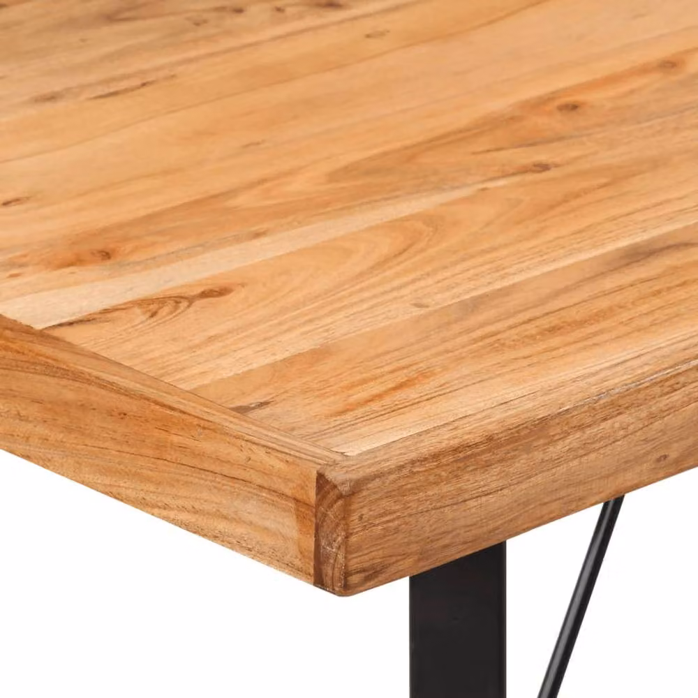 Berkfield Home Industrial Bar Table in Brown Acacia Wood and Iron, W/D/H: 110 x 55 x 107 cm – 4