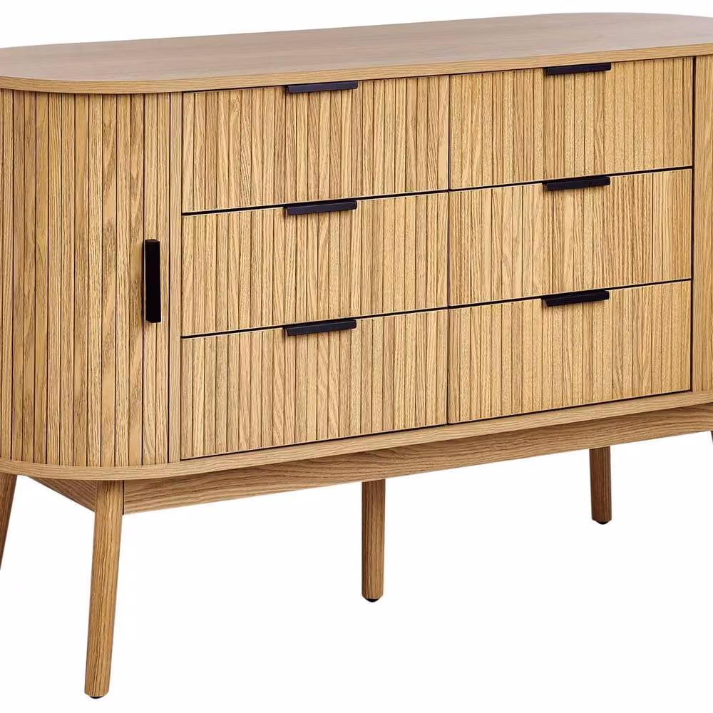 Wyld and Coco 6-Drawer Chest in Brown with Solid Pine Legs, W/D/H: 75 x 40 x 75 cm – 2