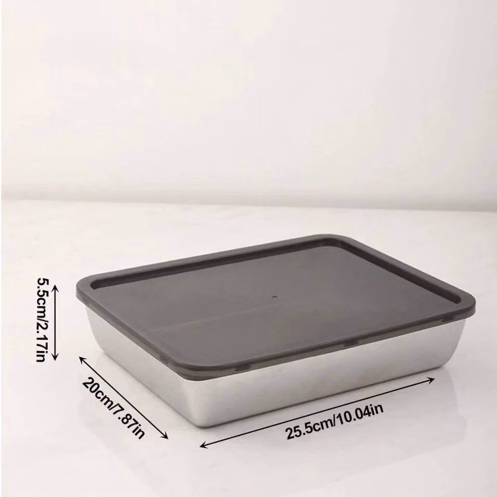 Pawnora Set of 3 Airtight Stainless Steel Food Storage Containers in Silver – 2