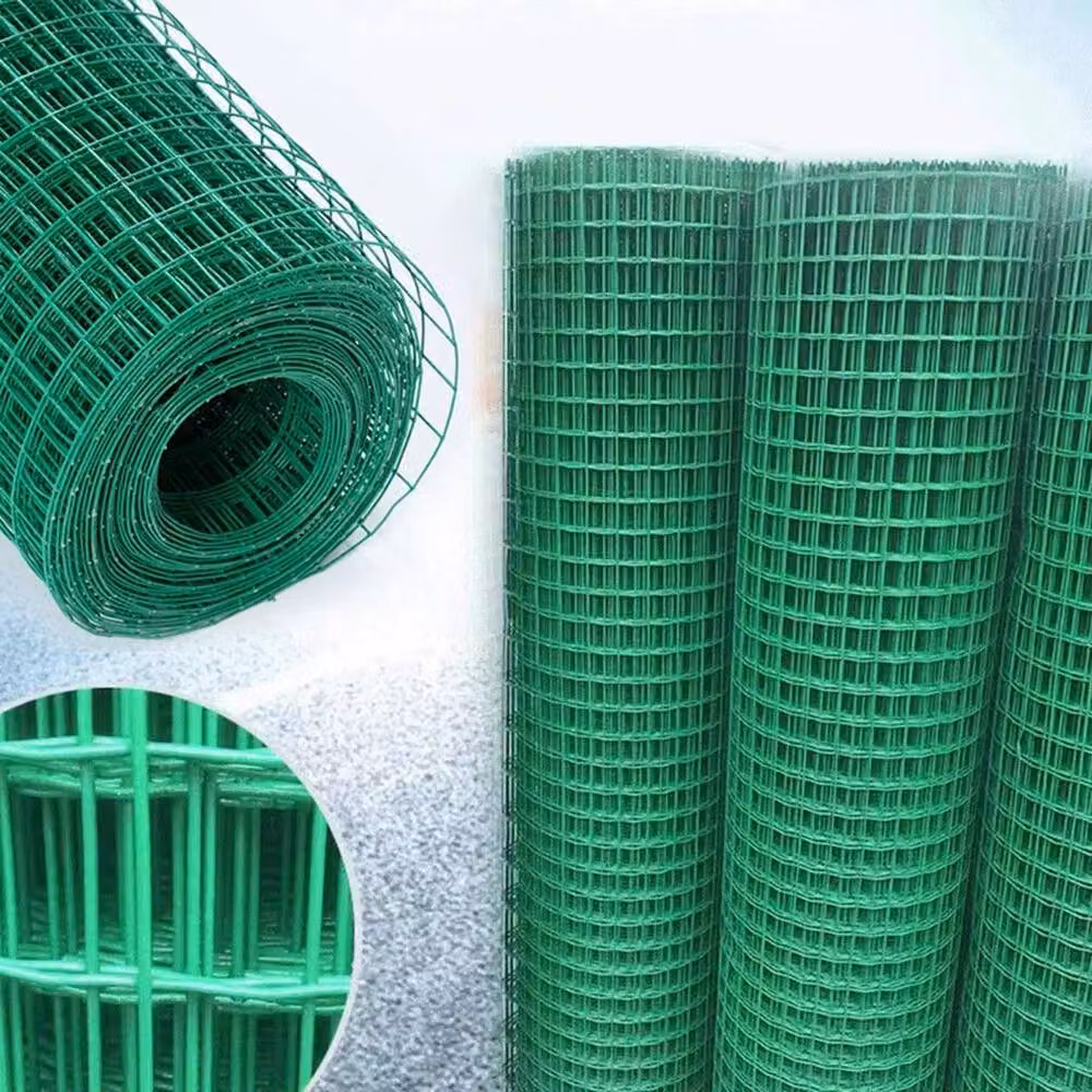 EONLION Green PVC Coated Galvanised Steel Wire Mesh Chicken Coop and Garden Fence, Height: 100 cm, Length: 10 m – 2