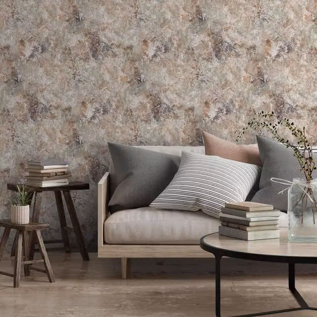 Muriva Abstract Modern Washable Paper Wallpaper in Grey, Blue and Multicolour