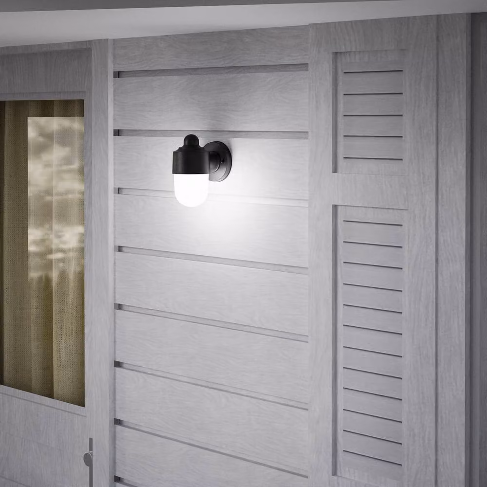 Netlighting Alan Round Outdoor Wall Lantern in Black with E27 Socket, 15W, IP44 – 2