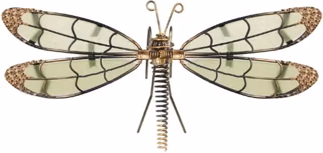 Betley Butterfly Glass Hanging Pot Hanger in Green and Gold