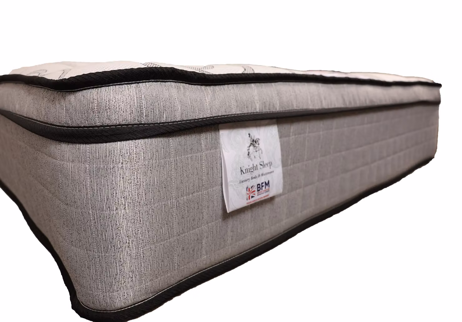 Knight Sleep Ruby Pillowtop Mattress with Natural Fillings, White, Small Single, Depth: 30 cm – 3