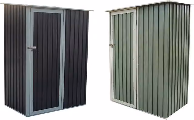 Charles Bentley Grey Metal Single Door Storage Unit W/D/H: 91.44 x 91.44 x 143.25 cm