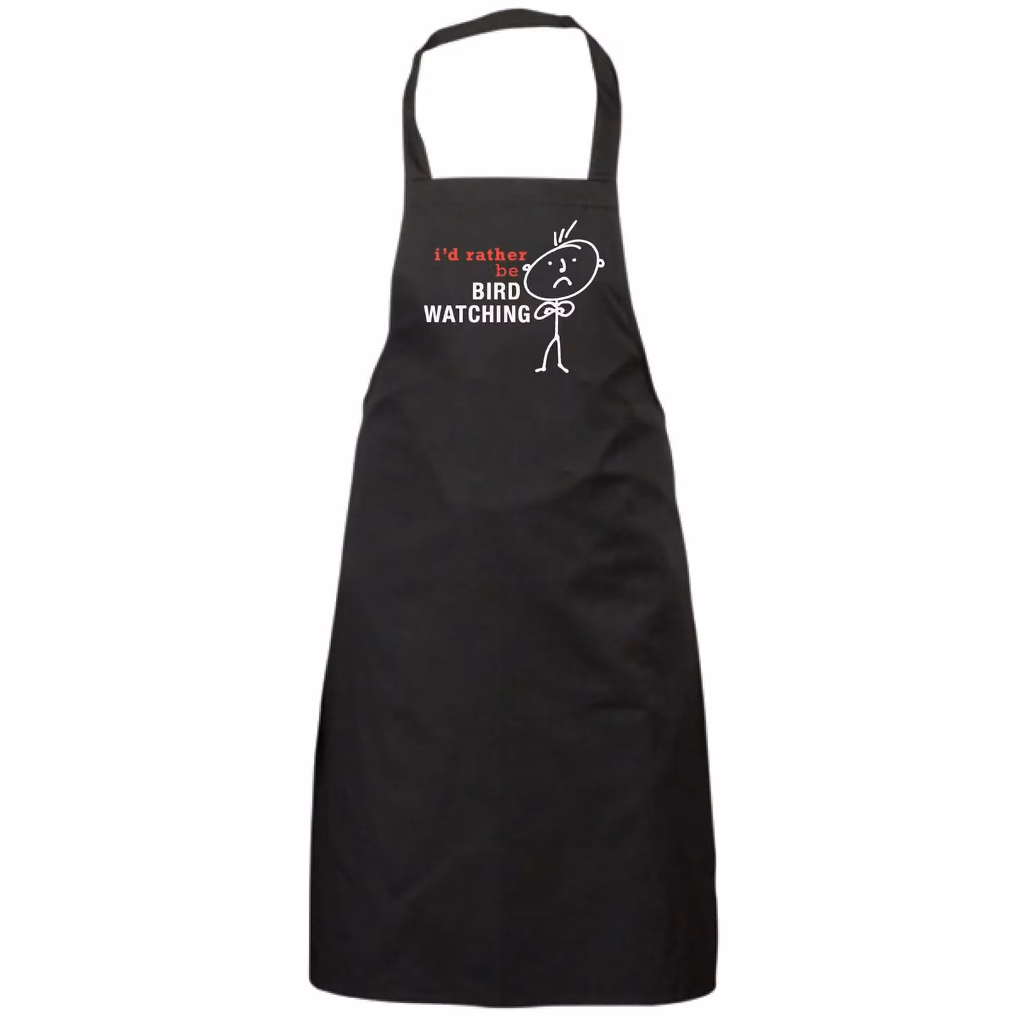 60 Second Makeover Men's I'd Rather Be Bird Watching Apron in Black