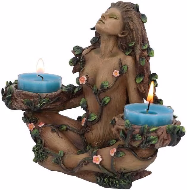 Nemesis Now Balance of Nature Brown Floral Tealight Holder, Height: 19 cm