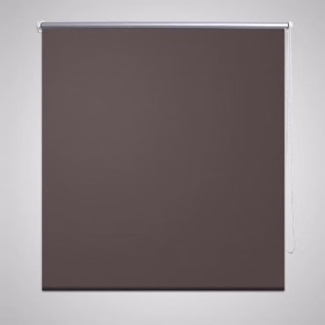 Berkfield Home Thermal Insulating Blackout Roller Blind, Brown, W: 100 cm, H: 175 cm