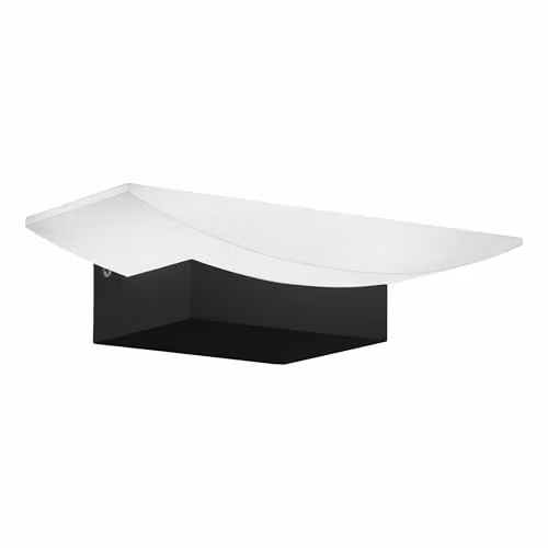 Eglo Metrass LED Wall Light, Black Aluminium and Plastic Up-Light with Warm White Illumination