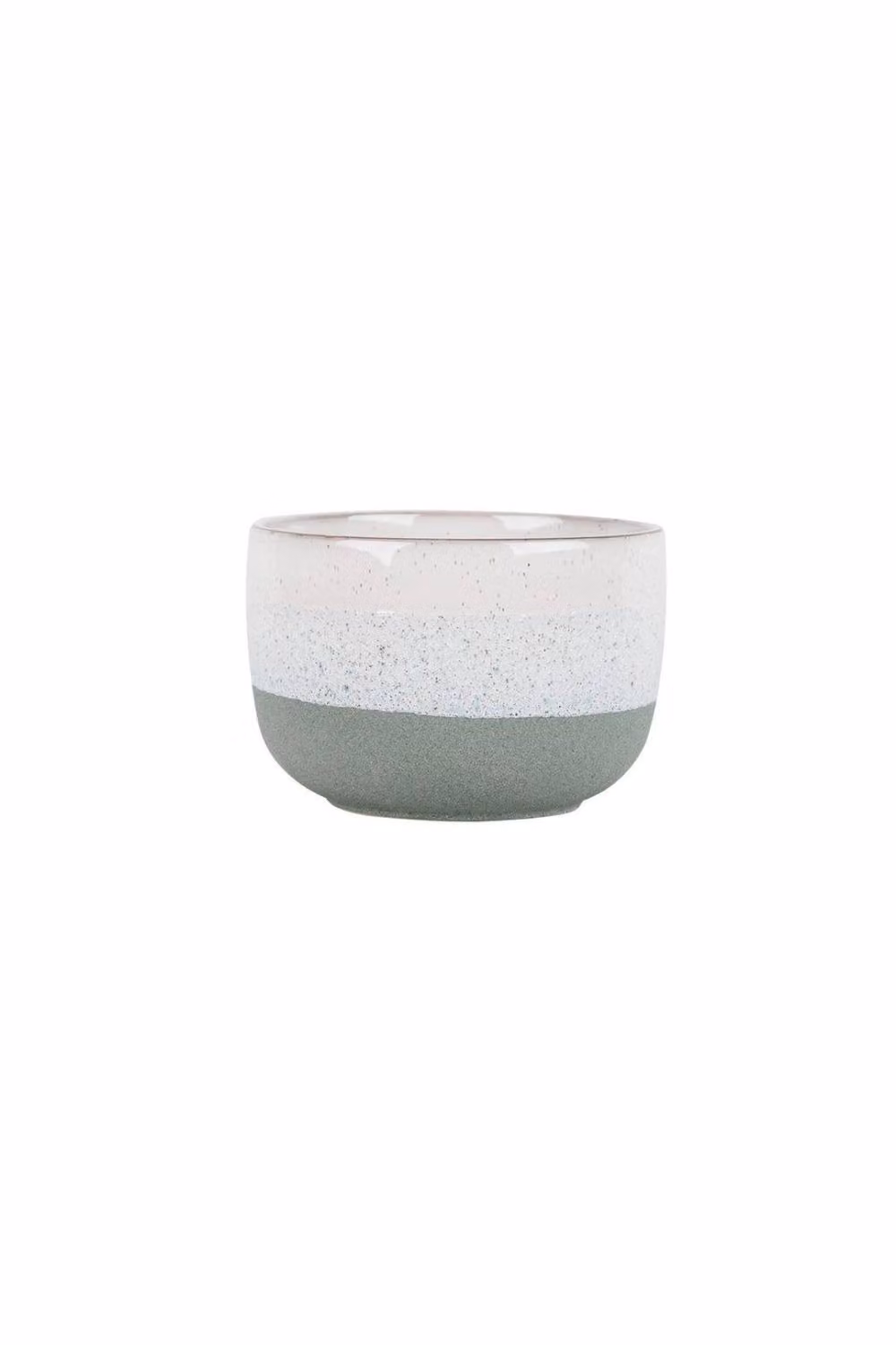 KDMD Hortus Green and White Bordeaux Ceramic Stoneware Pot, H 12 cm x Dia 17 cm – 2