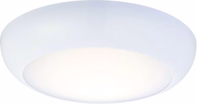 Loops Round LED Ceiling Light with Microwave Motion Sensor, 12W Cool White, IP65, White