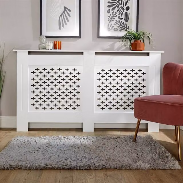 Nordara Modern White MDF Wooden Radiator Cover