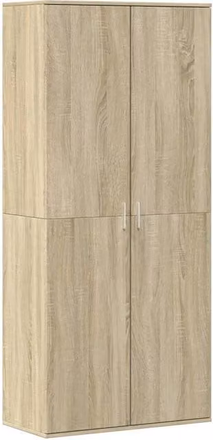 Berkfield Home Sonoma Oak Shoe Cabinet in Beige, W/D/H: 80 x 39 x 178 cm