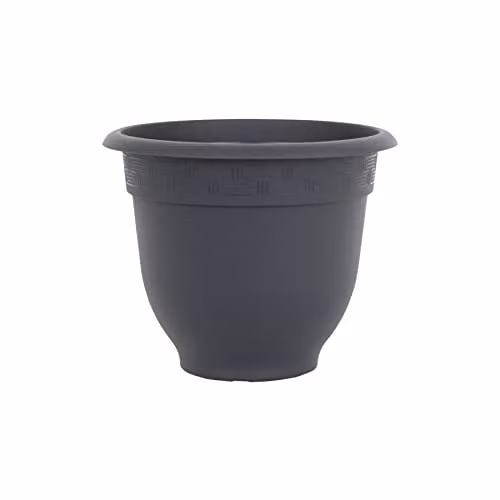 Wham Bell Pot Set of 4 Round Plastic Garden Planters, Grey, Diameter: 36 cm – 2