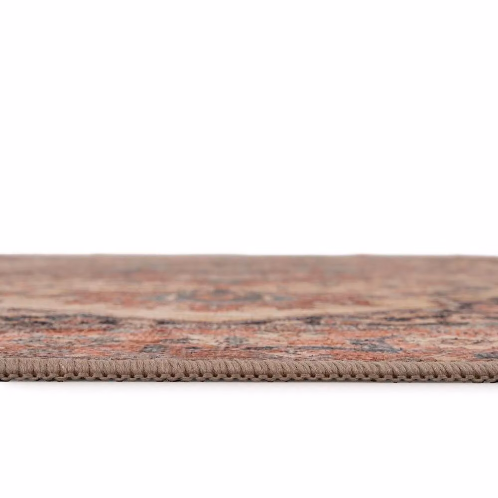 Kukoon Terracotta Distressed Vintage Soft Pile Area Rug, W: 60 cm, L: 240 cm – 4