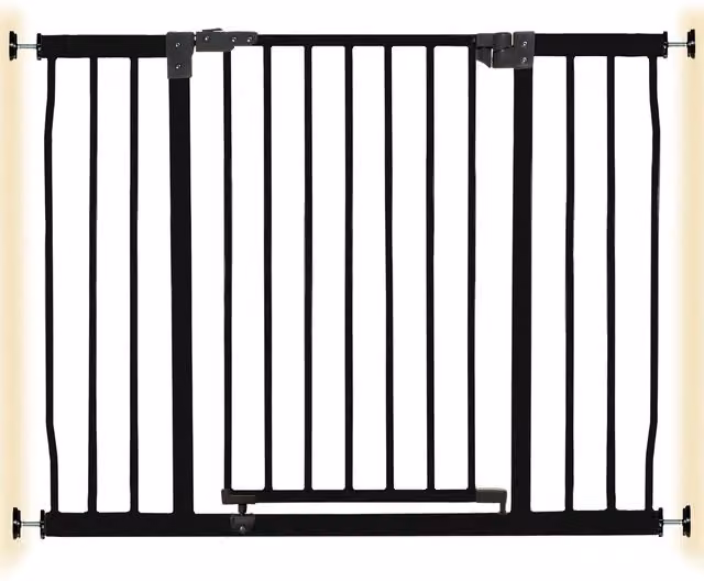 Dreambaby Liberty Extra Wide Swing Door Gate for Doors and Stairs, Black
