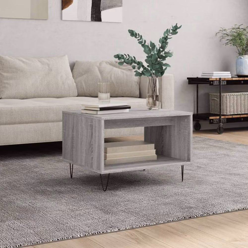 Berkfield Home Decorative Coffee Table in Grey Sonoma, W/D/H: 60 x 50 x 40 cm – 2