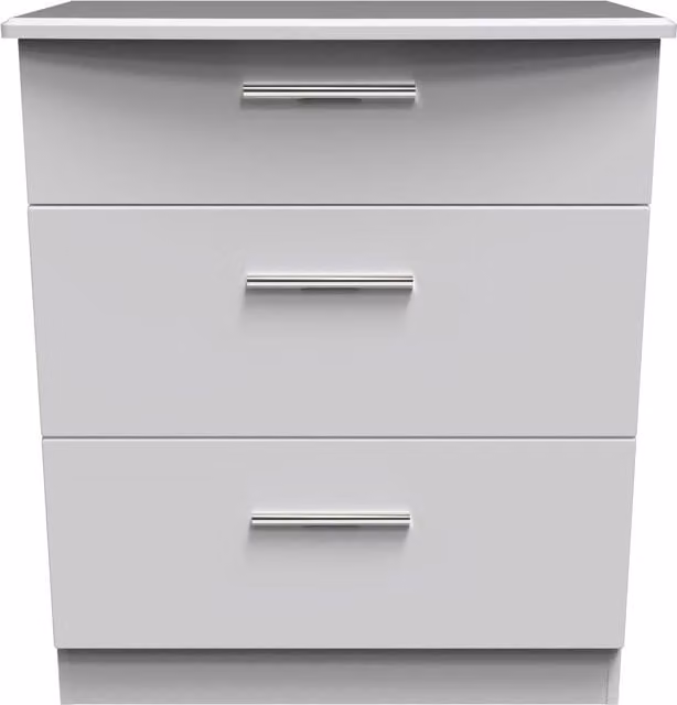 Ready Assembled 2 U Windsor 3 Drawer Deep Chest in White
