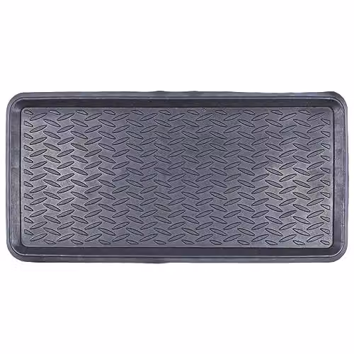 Nicola Spring Heavy Duty Rubber Door Mat, Black, W: 80 cm, D: 40 cm – 1