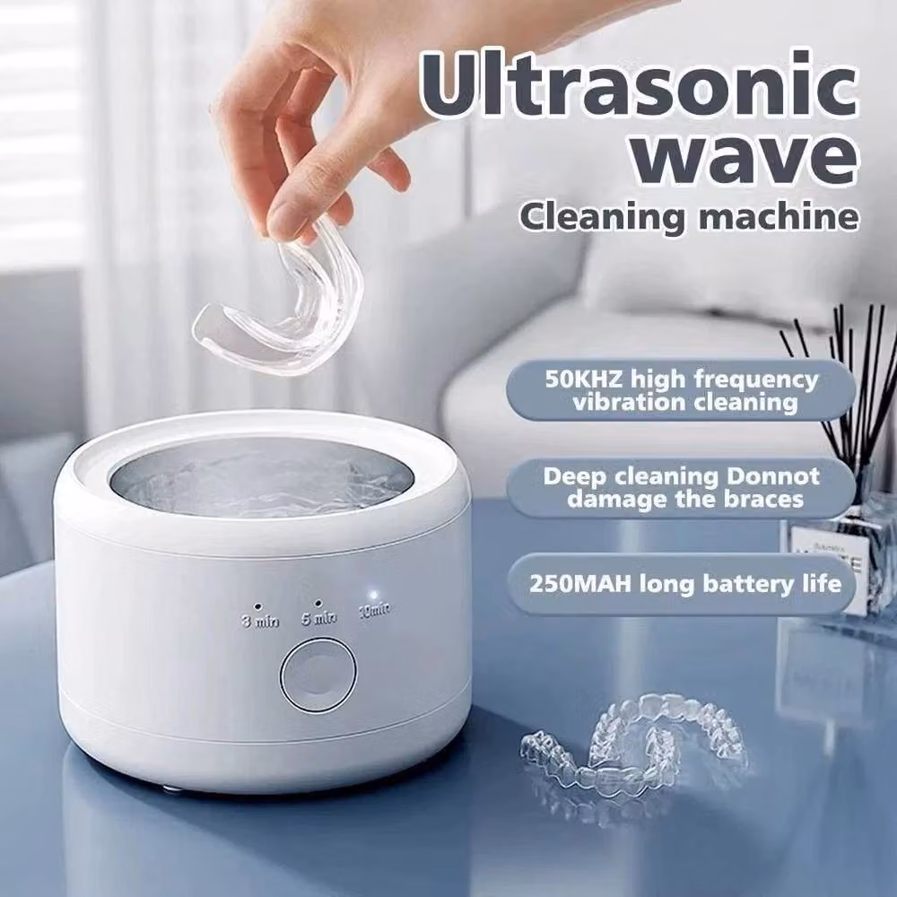 NESTLUNE 20W Professional Ultrasonic Denture Cleaner in White, W: 100 cm, D: 15 cm – 2