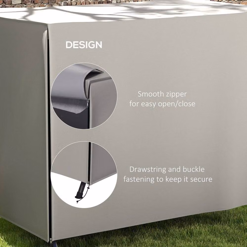 NESTLUNE Grey Polyester Garden Furniture Protector for Patio, W: 100 cm, H: 15 cm – 2