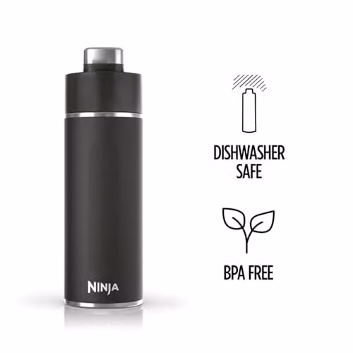 Ninja Thirsti Leak-Proof Water Bottle and Flask, Black, 530 ml – 5