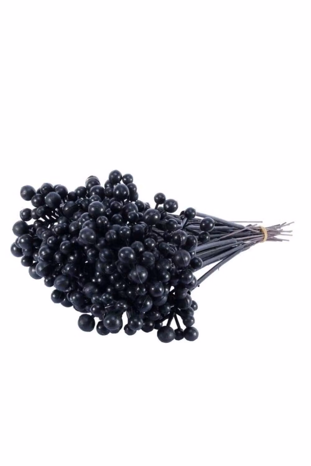 KDMD Black Plastic Berry Flower Decoration, 2 Pack – 2