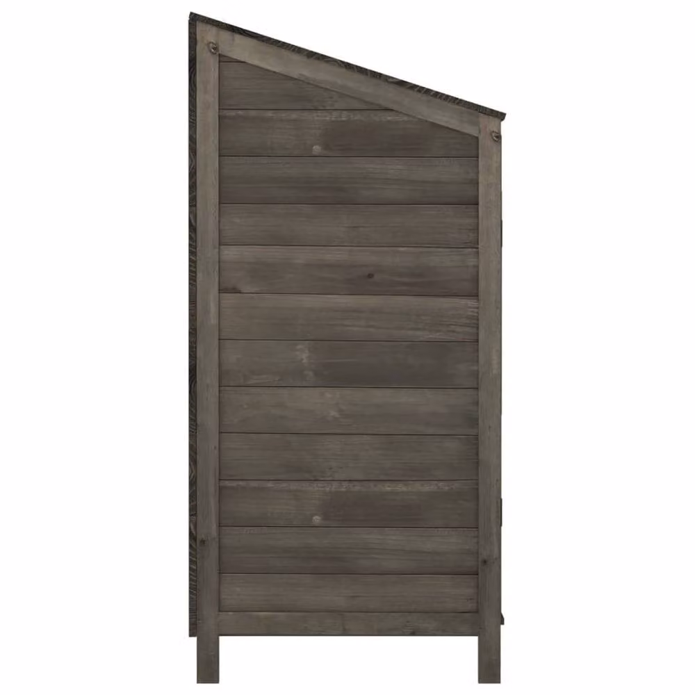 Berkfield Home Anthracite Garden Shed in Black Solid Wood, W/D/H: 102 x 52 x 112 cm – 4