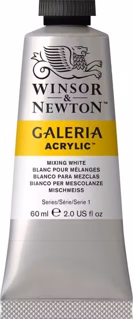 Winsor & Newton Galeria Acrylic Paint, Mixing White, 60 ml