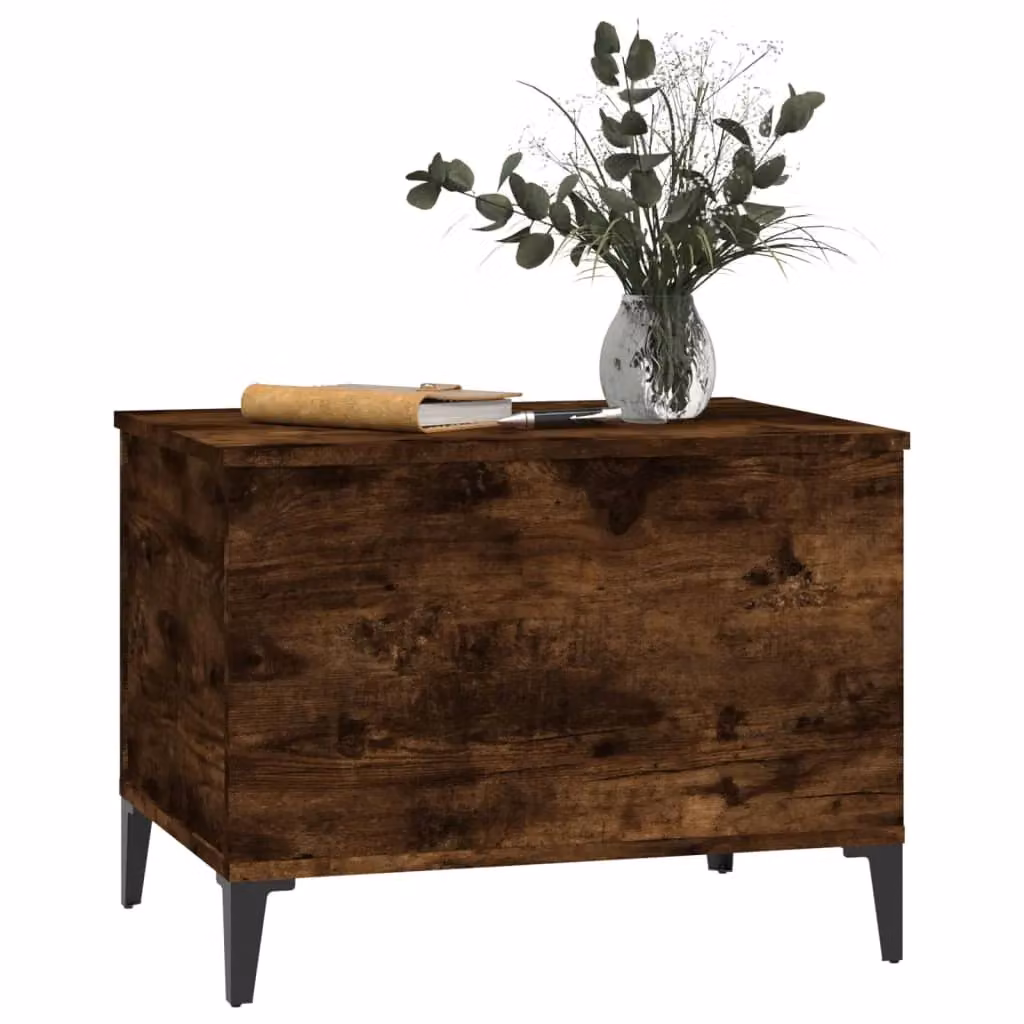 Berkfield Home Smoked Oak Coffee Table in Brown, W/D/H: 60 x 44.5 x 45 cm – 3