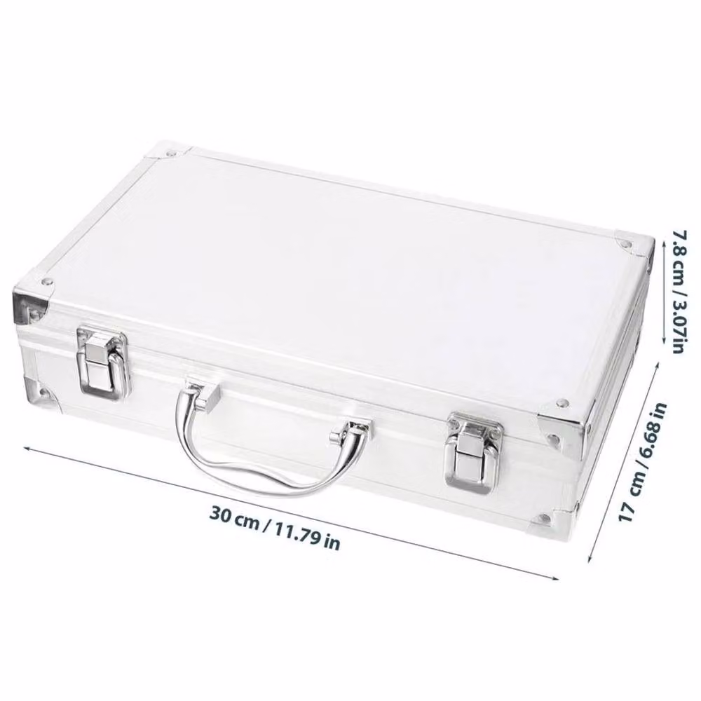 VOGREX Aluminium Lockable Tool Case with Strap in Silver – 2