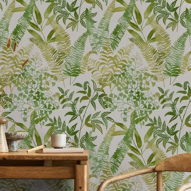 Superfresco Easy Temptation Floral Botanical Wallpaper in Green