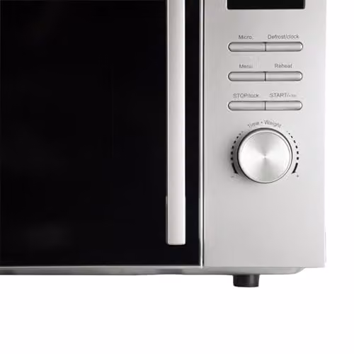 Willow WM23DS 800W 23L Solo Microwave with Defrost Function and LED Interior Light, Silver – 4