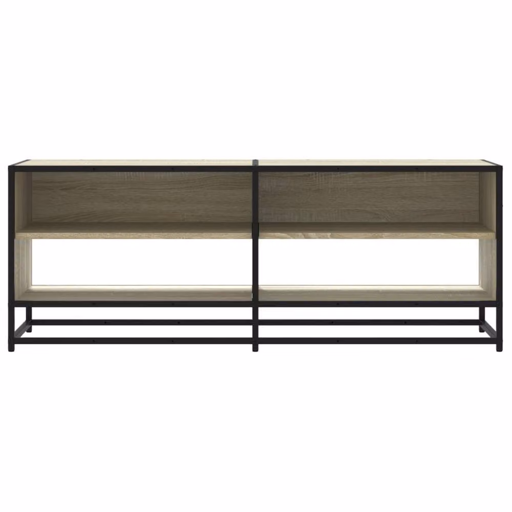 Berkfield Home Industrial TV Cabinet in Sonoma Oak and Metal, Light Brown, W/D/H: 120.5 x 40 x 46 cm – 3