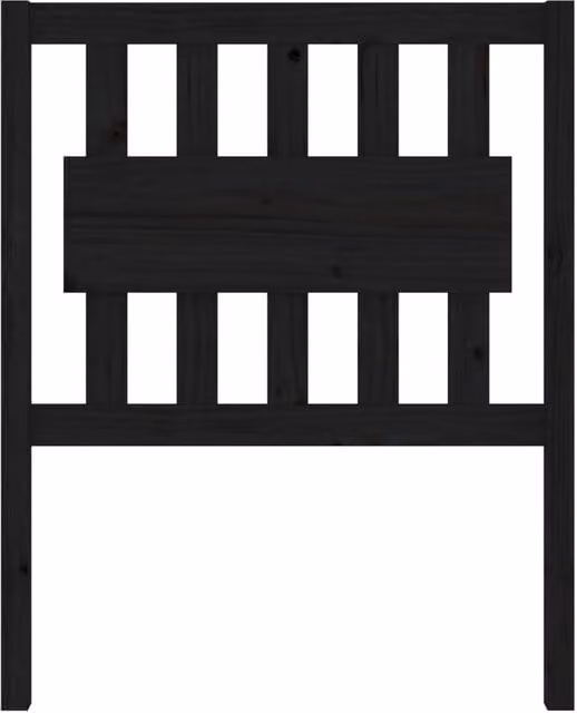 Berkfield Home Beautiful Bed Headboard in Black Solid Pine, W/D/H: 80.5 x 4 x 100 cm – 1