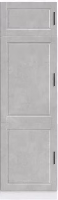 Berkfield Home Porto Kitchen Cupboard in Concrete Grey, W: 57.0 cm, D: 60.0 cm, H: 207.0 cm – 1