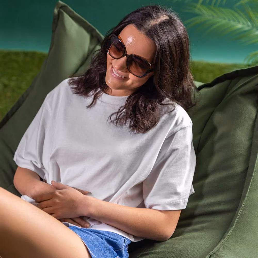 Icon Alto Bean Bag Armchair in Khaki Olefin Fabric – 4