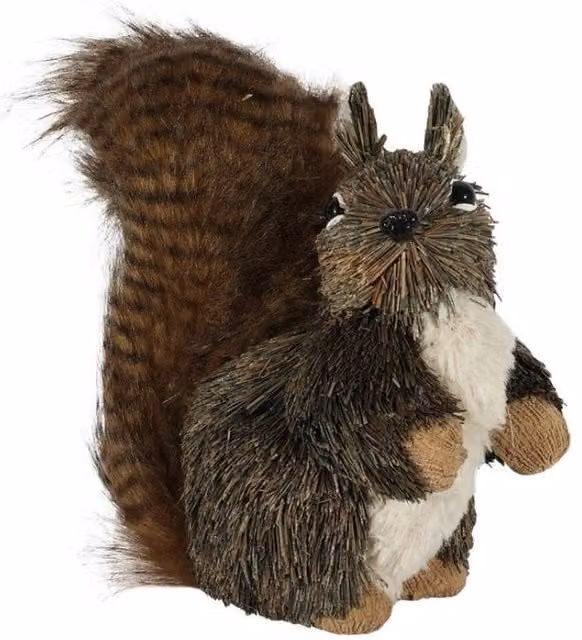 KDMD Brown Standing Squirrel Tabletop Ornament, Height: 25 cm
