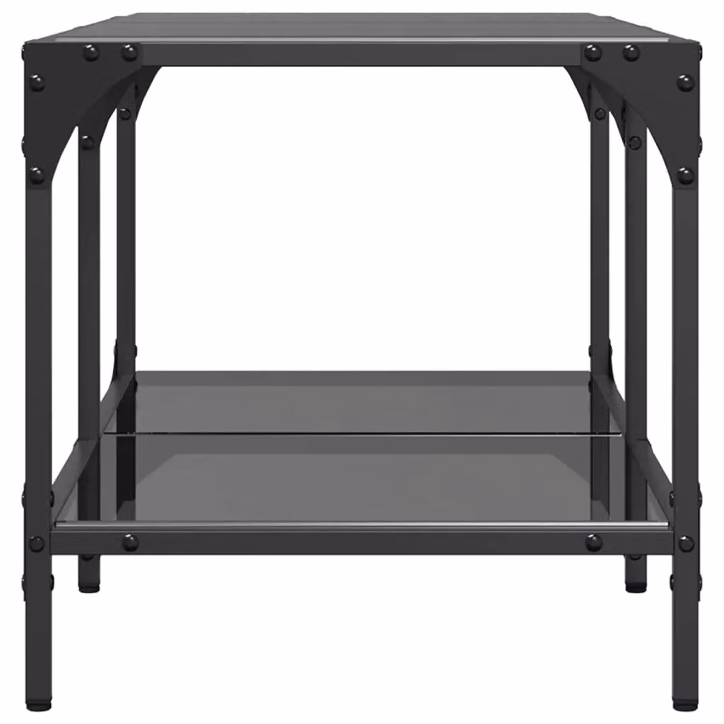 Berkfield Home Modern Rectangular Coffee Table with Black Glossy Glass Top and Steel Frame, W/D/H: 78.5 x 40 x 40 cm – 3