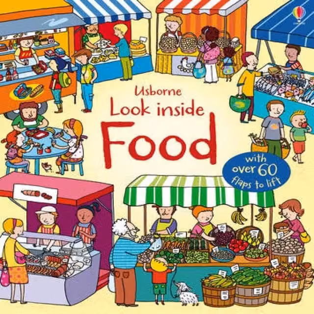 Inside Food Board Book by Emily Bone, Multicolour Cardboard