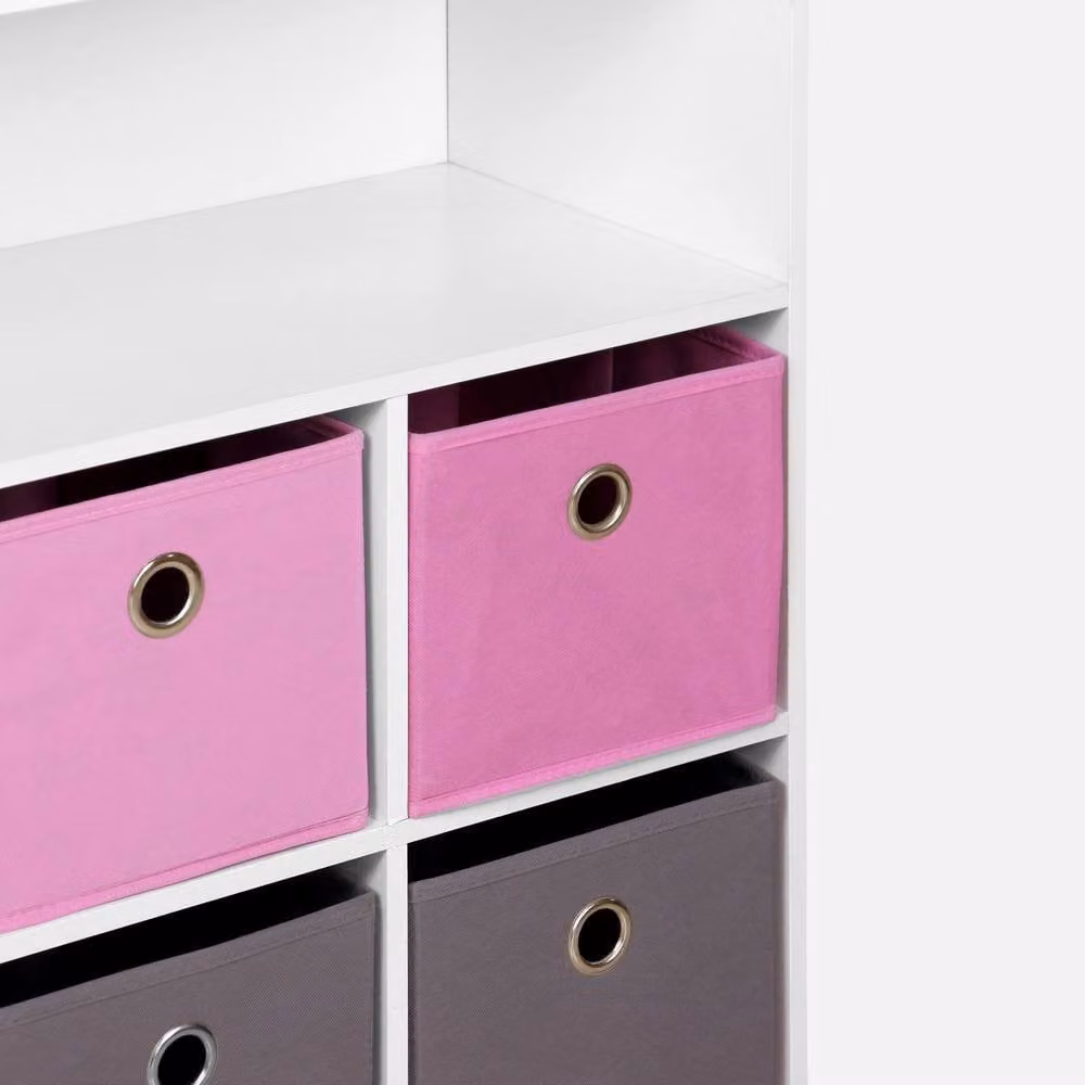 sweeek Scandinavian Style Storage Unit with 6 Baskets in Pink, W/D/H: 70.0 x 29.5 x 29.5 cm – 2