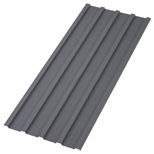 BIRCHTREE 24 Pack Corrugated Steel Roof Sheets, Grey, W: 450 mm, H: 1080 mm – 1
