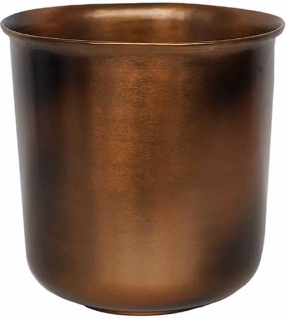Lemon Pavilion Furniture and Decor Metal Outdoor Hampton Planter Tub, Bronze, W: 27.5 cm, D: 27.5 cm, H: 28 cm – 1