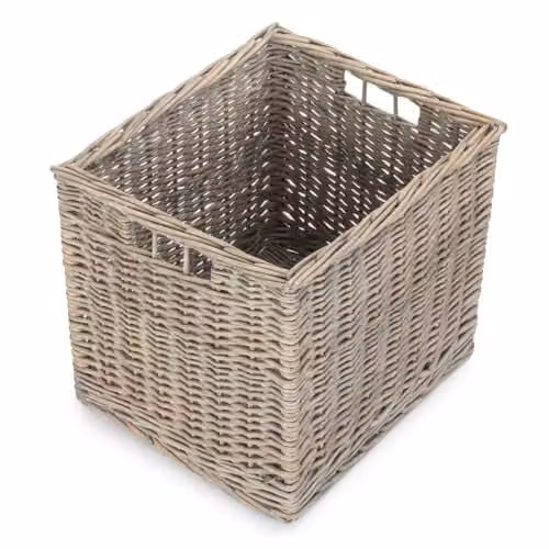 Red Hamper Antique Wash Wicker Storage Basket