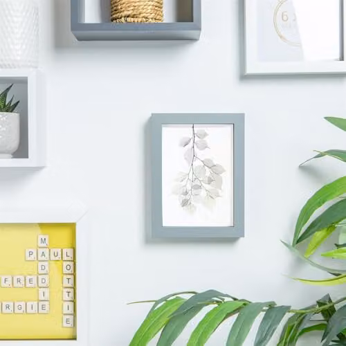 Nicola Spring Pack of 5 Grey Rectangular Photo Frames with Black and White Mounts, 10 x 15 cm – 2