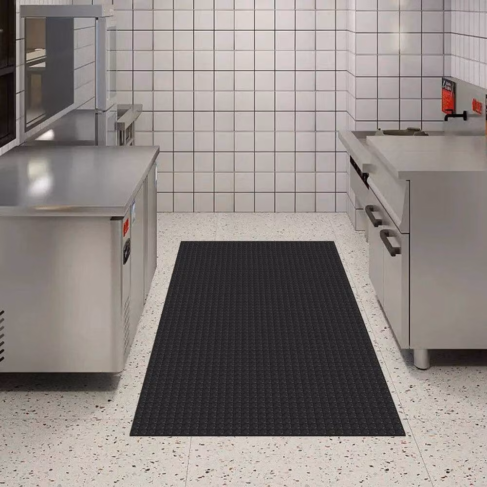 EONLION Anti Slip Rubber Flooring Matting, Black, W/D: 100 x 100 cm – 2